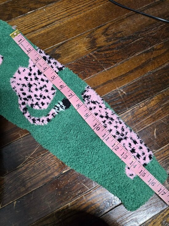 Maximalist Dopamine Green Pink Leopard Oversized Fuzzy Sweater - Picture 11 of 12